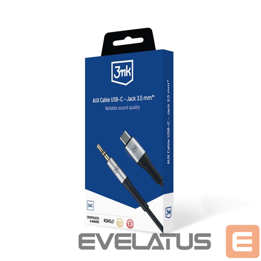 Cable 3MK Accessories - 3mk AUX Cable USB-C - Jack 3.5 mm