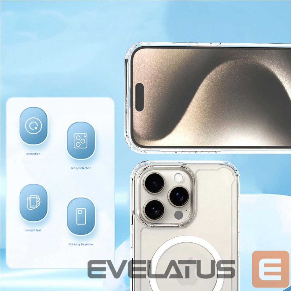 Back panel cover Hurtel Clear Corner Case MagSafe for iPhone 16 Pro Max - Clear