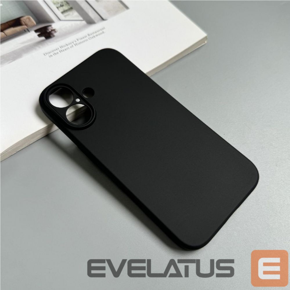 Back panel cover Hurtel Soft Case for iPhone 16 Plus - black