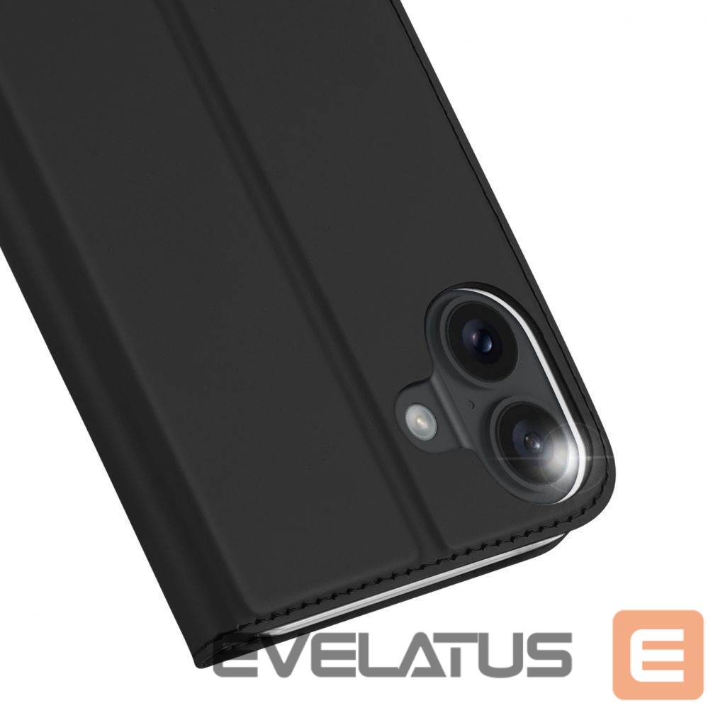 Back panel cover Dux Ducis Dux Ducis Skin Pro iPhone 16 Plus Case with Flip and Card Slot - Black