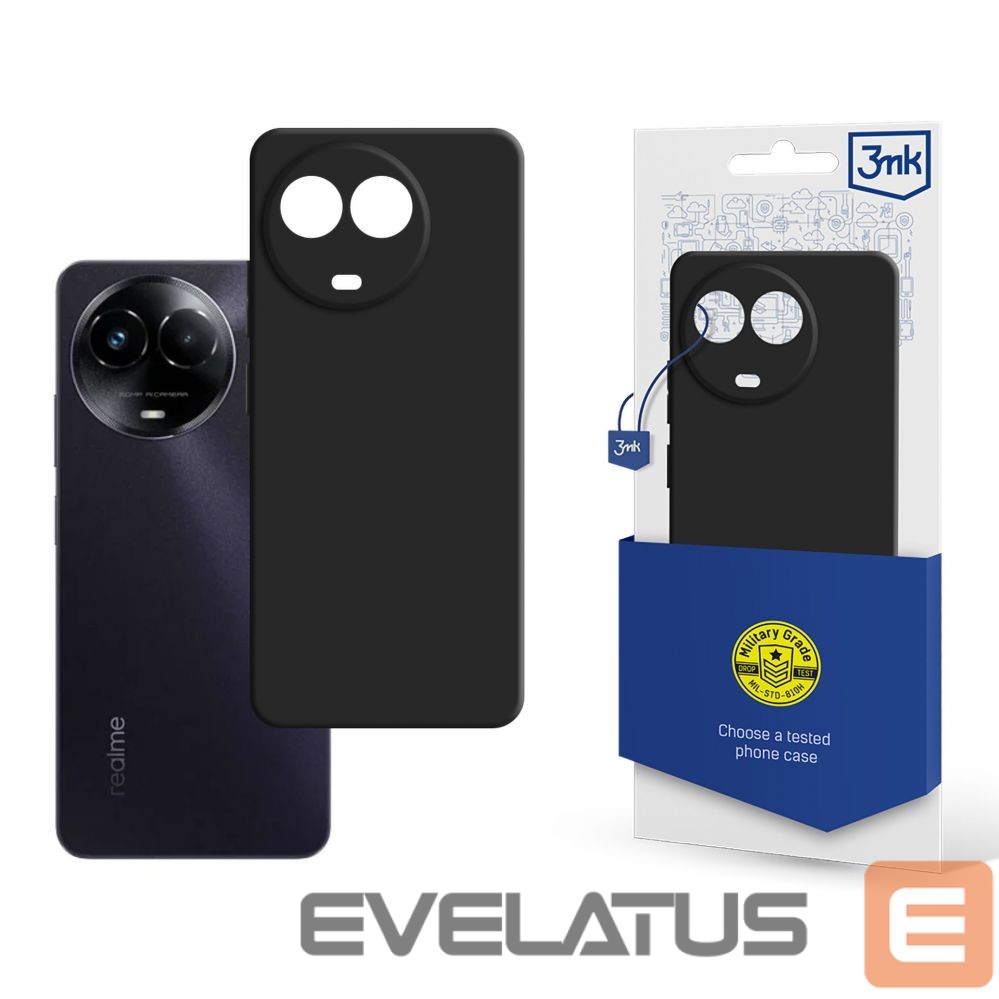 Back panel cover 3MK 3mk Matt Case for Realme C67 5G - black