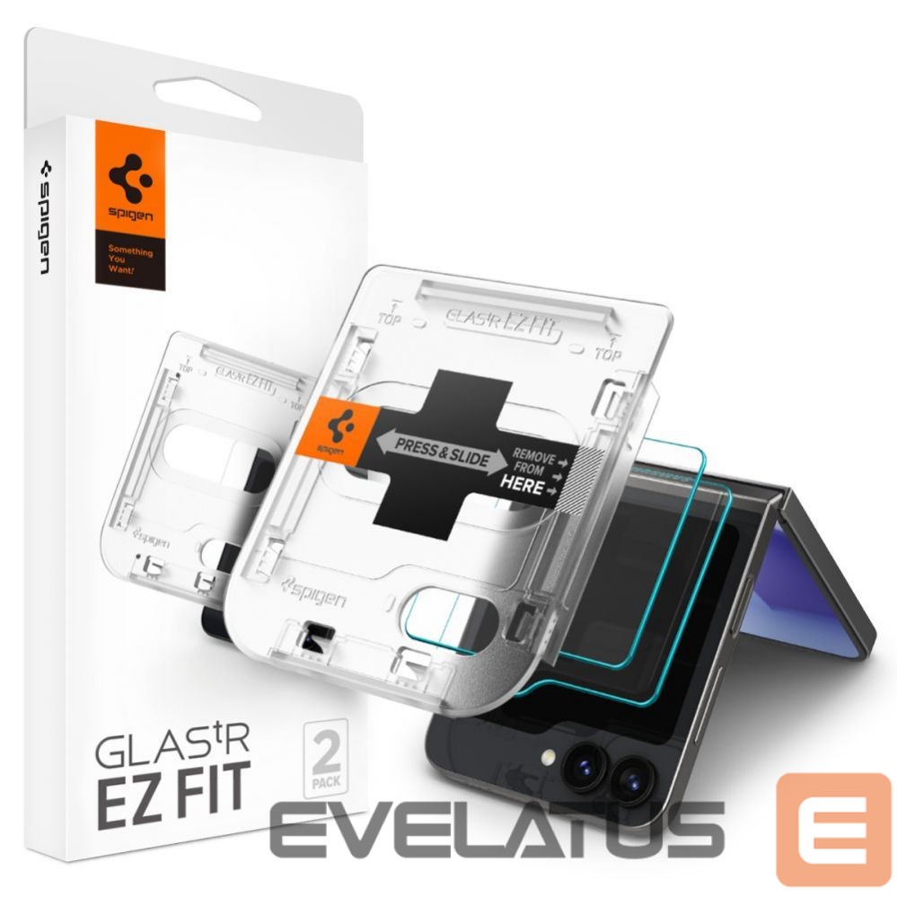 Protective glass Spigen Spigen Glas.tR EZ Fit Tempered Glass for Samsung Galaxy Z Flip 6 - 2 pcs.