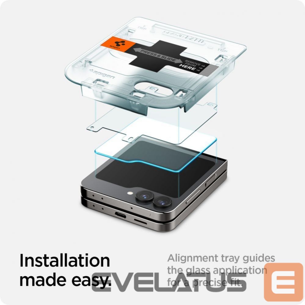 Protective glass Spigen Spigen Glas.tR EZ Fit Tempered Glass for Samsung Galaxy Z Flip 6 - 2 pcs.
