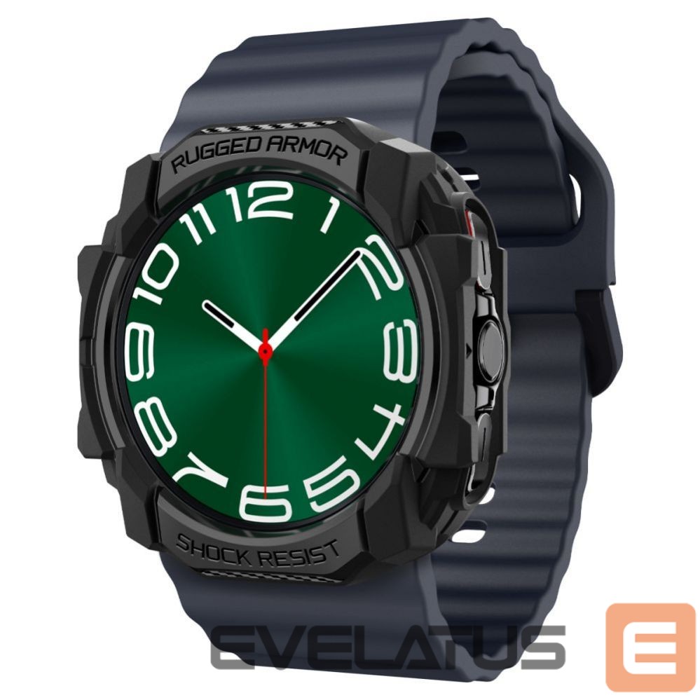 Back panel cover Spigen Spigen Rugged Armor Case for Samsung Galaxy Watch Ultra (47mm) - Matte Black