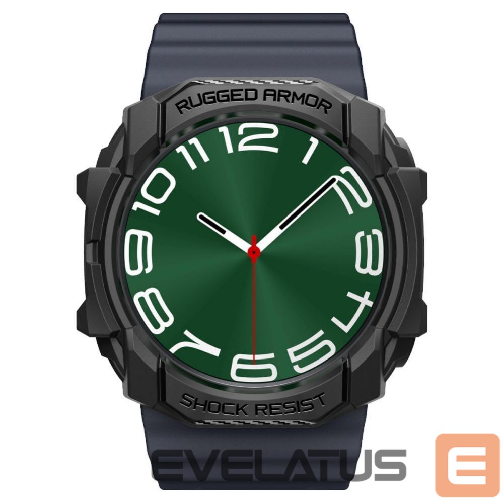 Back panel cover Spigen Spigen Rugged Armor Case for Samsung Galaxy Watch Ultra (47mm) - Matte Black