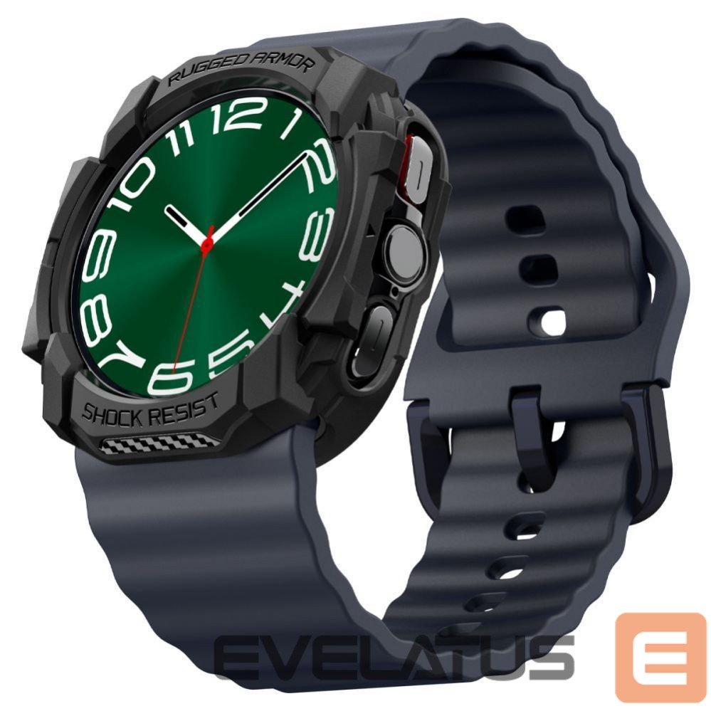 Back panel cover Spigen Spigen Rugged Armor Case for Samsung Galaxy Watch Ultra (47mm) - Matte Black