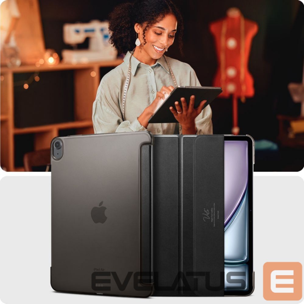 Back panel cover Spigen Spigen Smart Fold Case for iPad Air 13" 2024 - Black