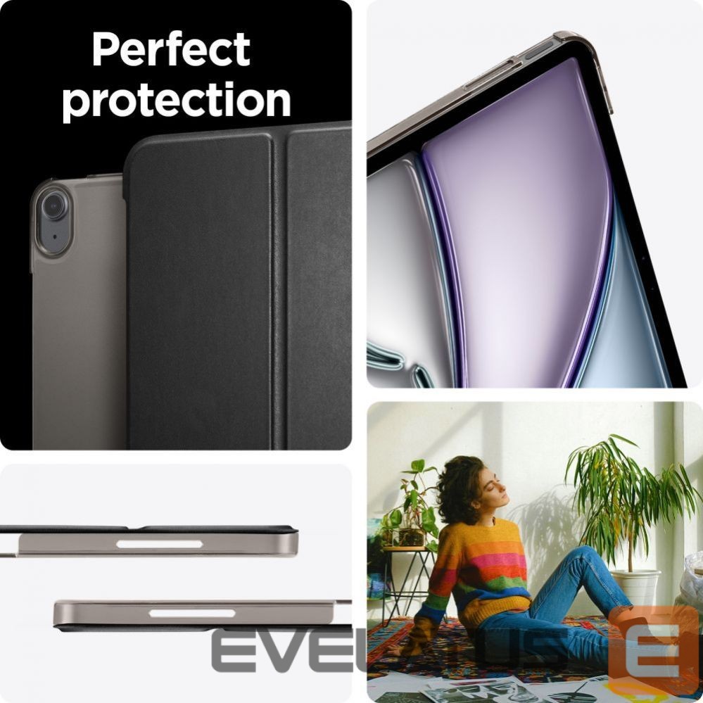 Back panel cover Spigen Spigen Smart Fold Case for iPad Air 13" 2024 - Black