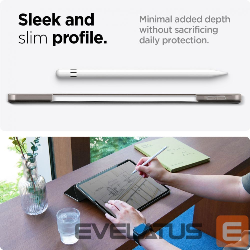 Back panel cover Spigen Spigen Smart Fold Case for iPad Air 13" 2024 - Black
