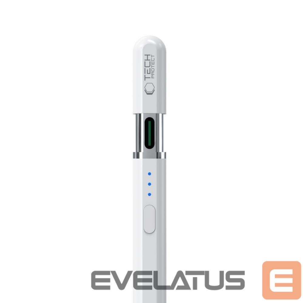 Stylus Tech-Protect Tech-Protect Digital Magnetic Stylus Pen 3 Magnetic for iPad Tablet - White