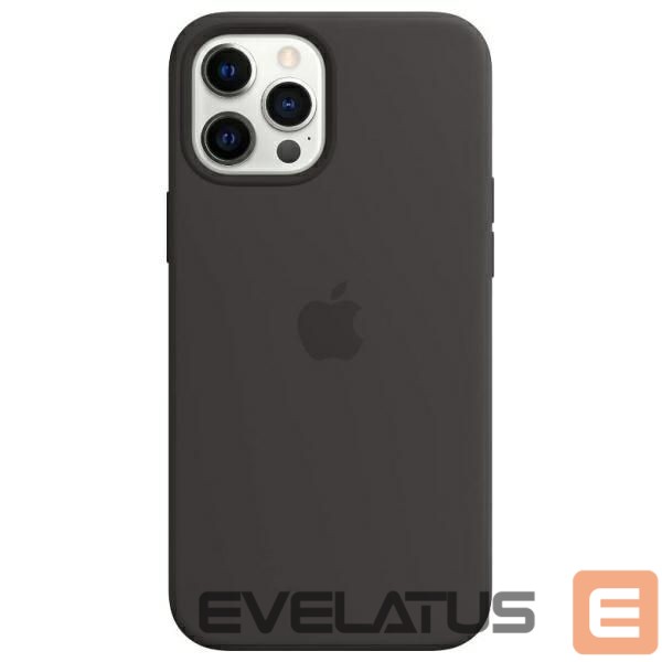 Back panel cover Apple Etui Apple MHLG3ZE/A iPhone 12 Pro Max 6.7" MagSafe czarny/black Silicone Case