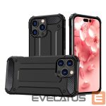 Back panel cover Hurtel  Hybrid Armor iPhone 16 Pro Max Case - Black 