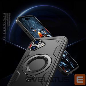 Back panel cover Hurtel  Hybrid Armor Trendy Case with MagSafe for iPhone 16 - Black 