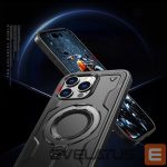 Back panel cover Hurtel  Hybrid Armor Trendy Case with MagSafe for iPhone 16 Pro Max - Black 