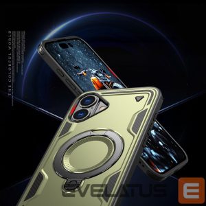 Back panel cover Hurtel  Hybrid Armor Trendy Case with MagSafe for iPhone 16 - Green 