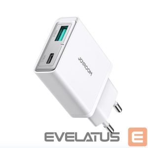 Adapter Joyroom  Joyroom JR-TCF14 20W USB-A USB-C Super Slim Wall Charger - White 