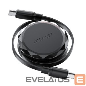 Cable Acefast  Acefast C13-03 USB-C - USB-C 60W Cable Retractable - Black 