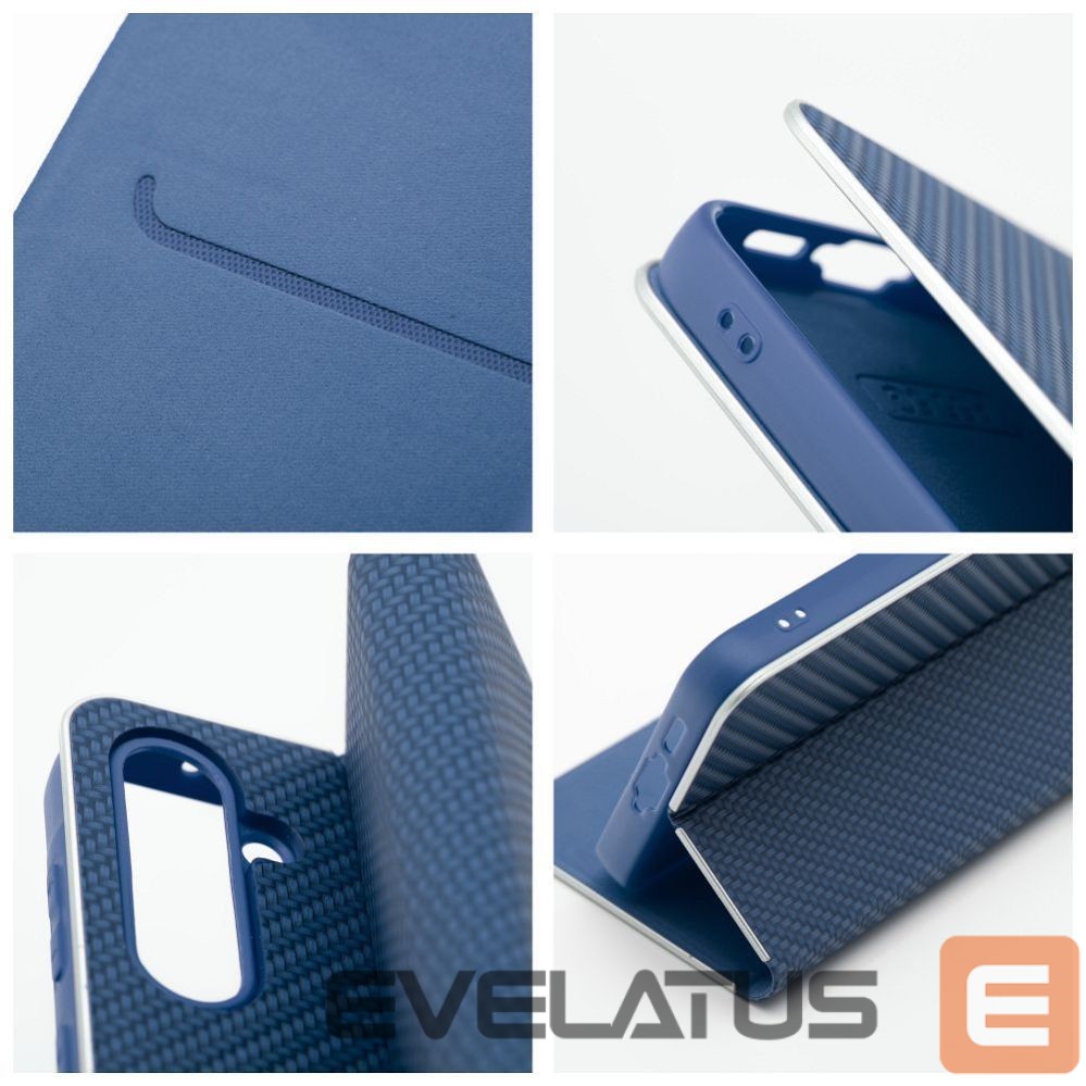 Book case OEM Flip case for Samsung A54 5G Luna Book Carbon blue