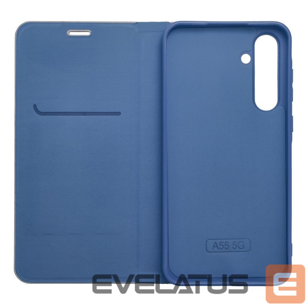 Book case OEM Flip case for Samsung A54 5G Luna Book Carbon blue