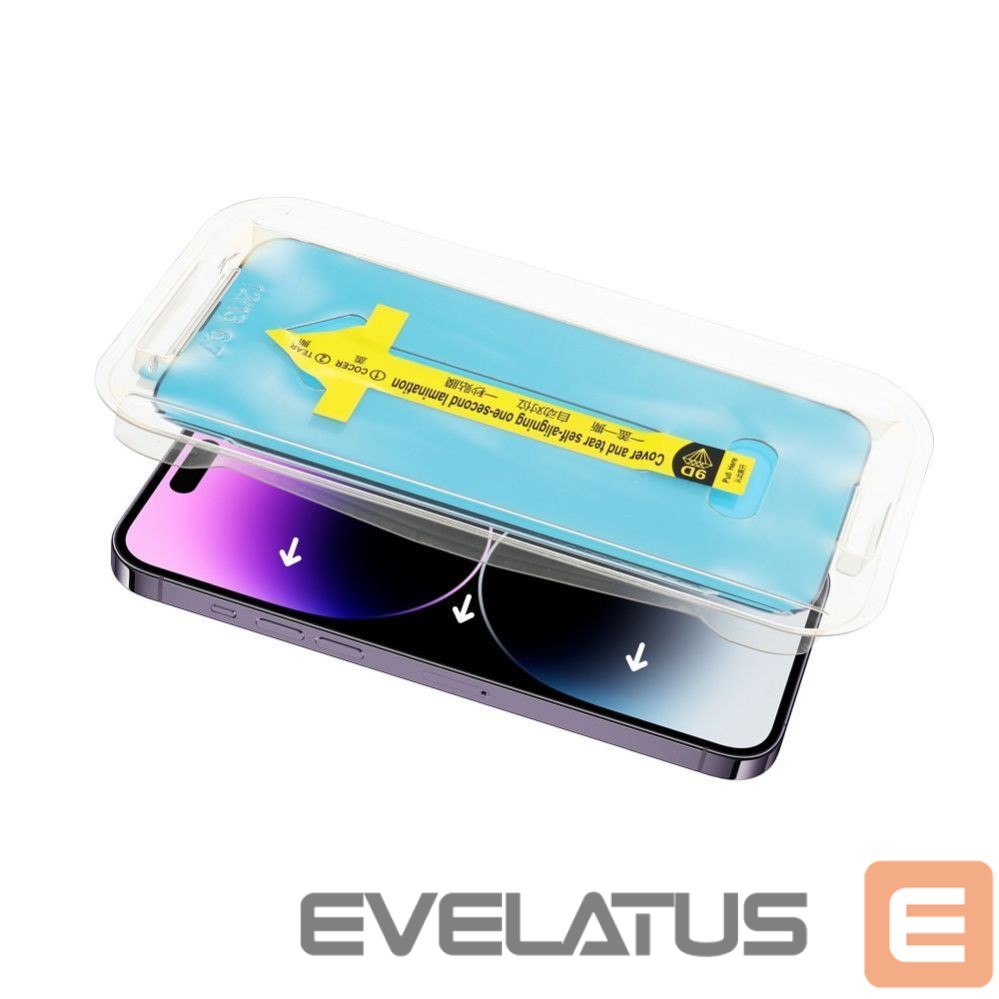 Protective glass iLike Apple 5D Full Glue Tempered Glass for iPhone 13 / 13 PRO / 14 black with applicator