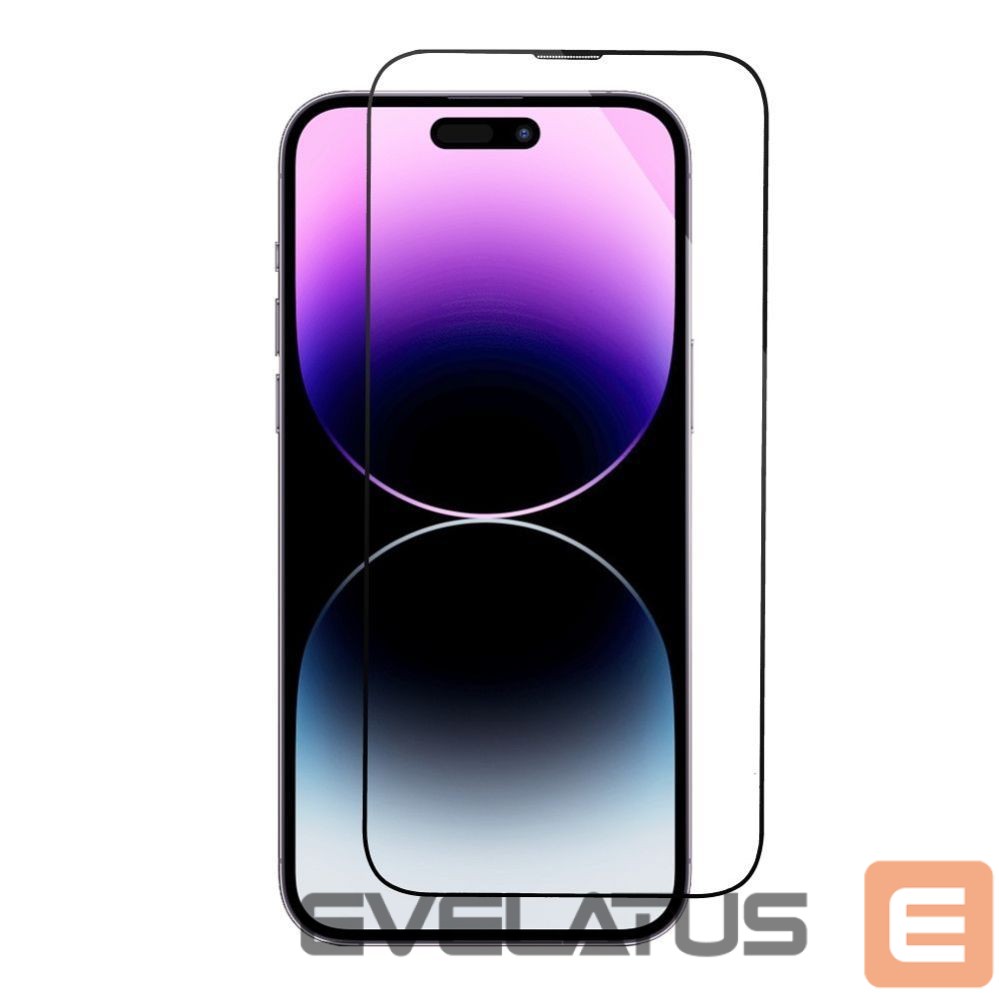 Protective glass iLike Apple 5D Full Glue Tempered Glass for iPhone 13 / 13 PRO / 14 black with applicator