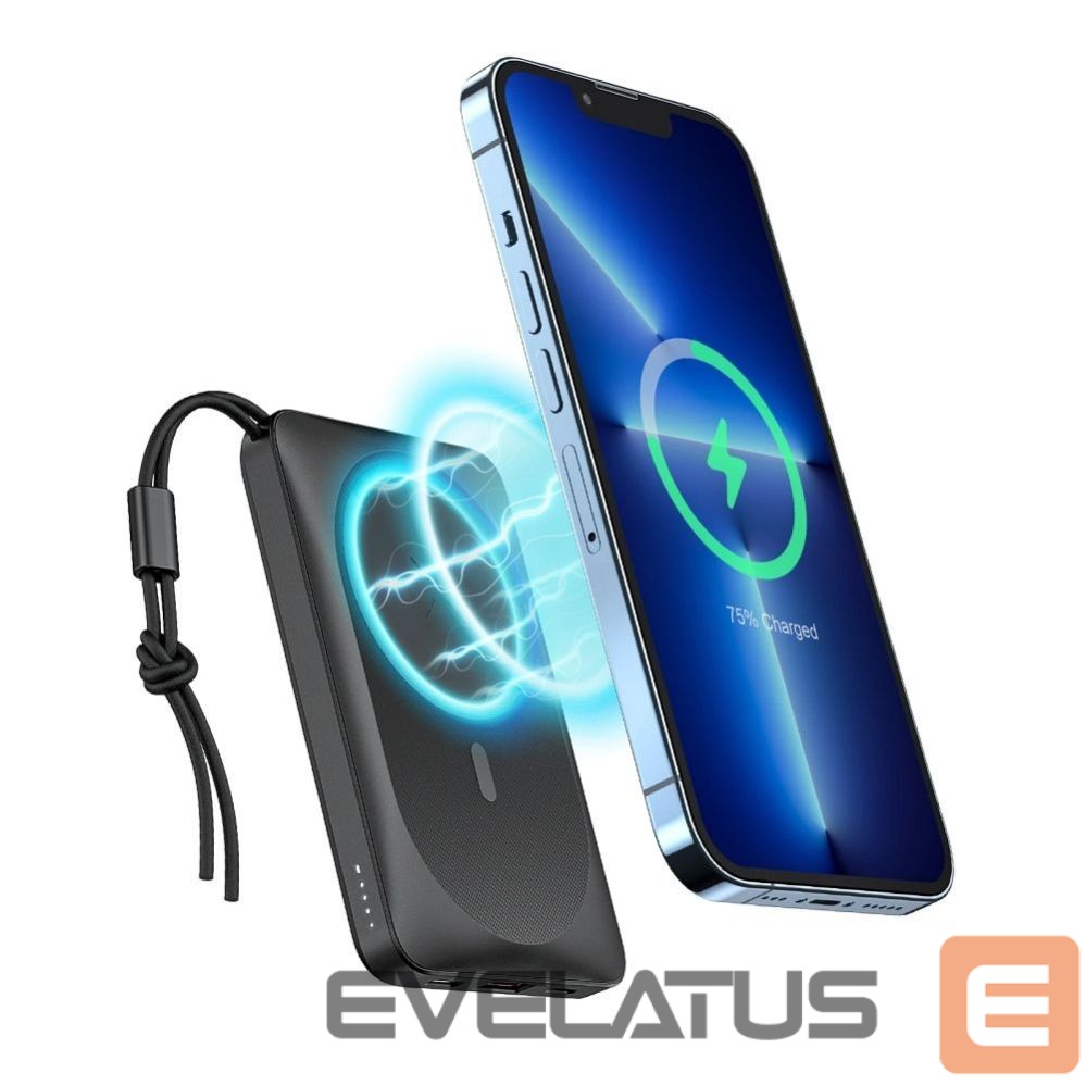 Power bank Veger Powerbank compatible with Magsafe Veger MagOn (VP1151 / W1151) PD QC3.0 2A 20W with wireless charging 10000 mAh white