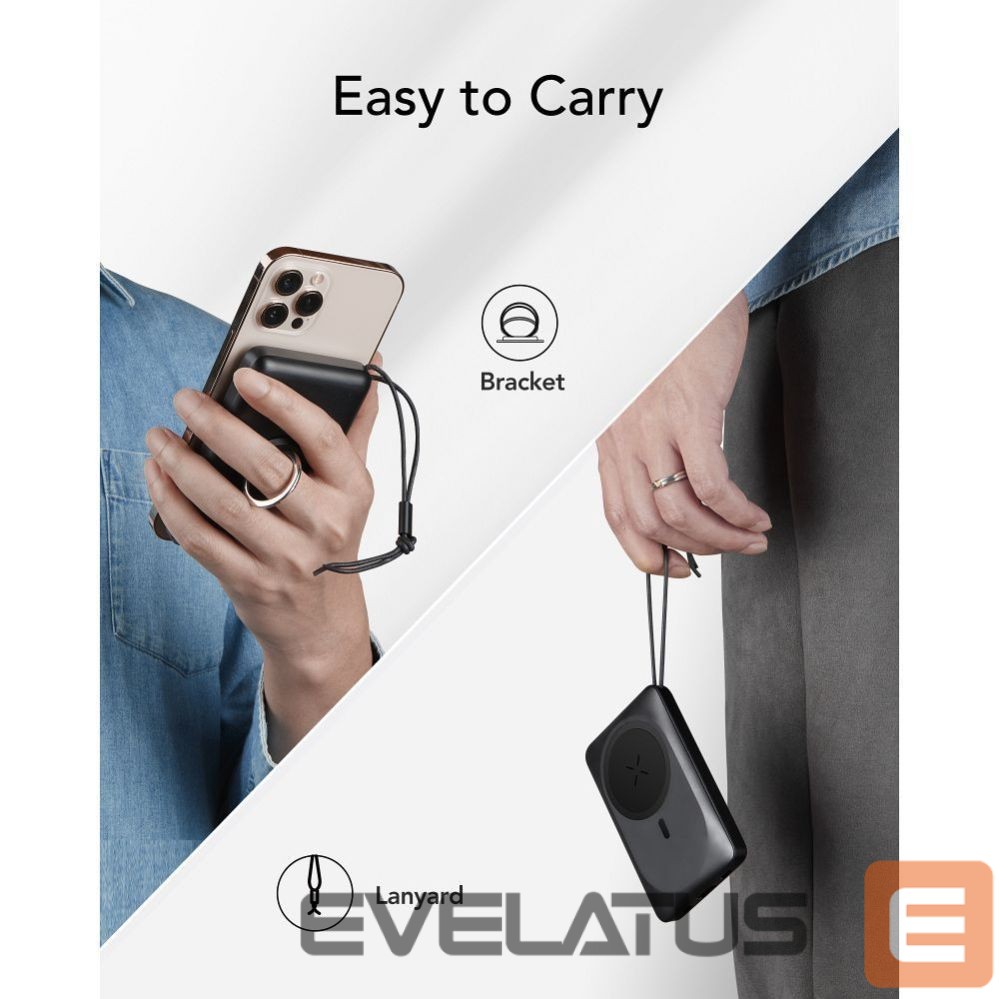 Power bank Veger Powerbank compatible with Magsafe Veger MagOn (VP1151 / W1151) PD QC3.0 2A 20W with wireless charging 10000 mAh white