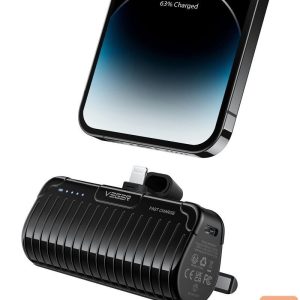 Power bank Veger  Powerbank Veger PlugOn (W0558P) PD QC3.0 2,4A 20W 5000 mAh with a built-in connector Lightning black 