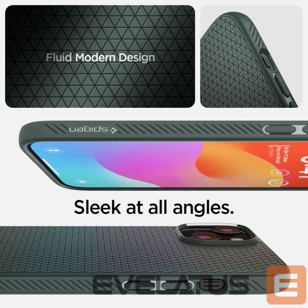 Back panel cover Spigen SPIGEN case LIQUID AIR for IPHONE 15 abyss green