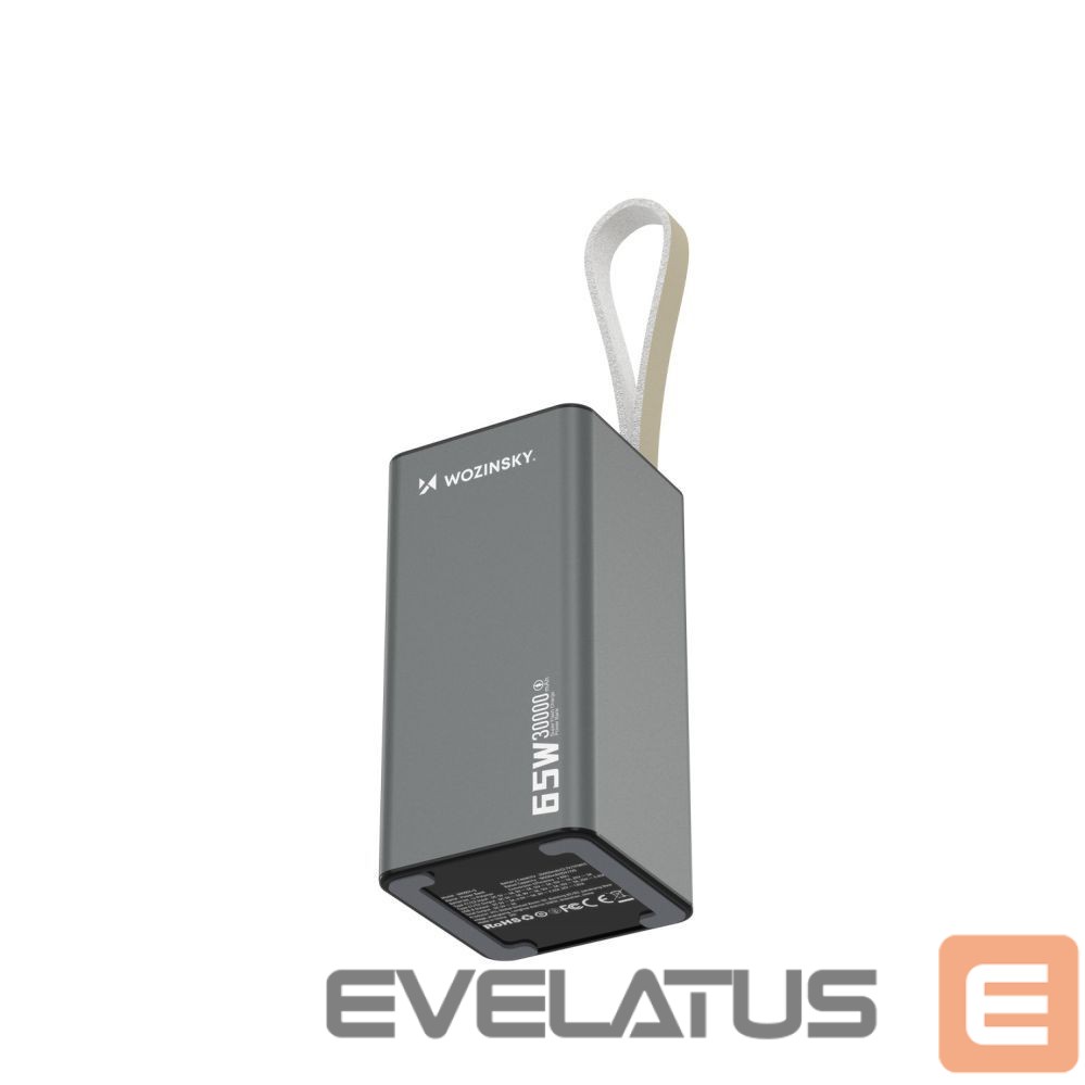 Power bank Wozinsky Powerbank Wozinsky K65+ 65W 30000mAh 2x USB-C, 1x USB-A 65W - black