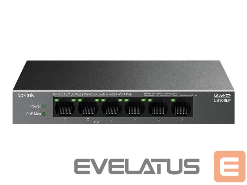 Server - Other Accessories TP-Link LS106LP 6-Port 10/100 Mbps Desktop Switch with 4-Port PoE