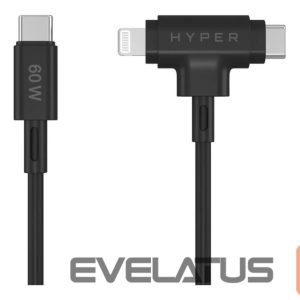 Cable HYPER  Juice Silicone USB-C to USB-C and Lightning Hybrid 60W Cable 