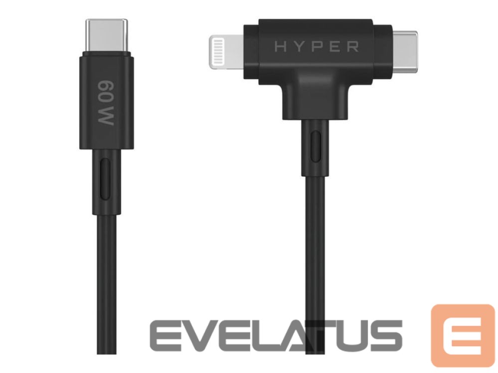 Cable HYPER Juice Silicone USB-C to USB-C and Lightning Hybrid 60W Cable