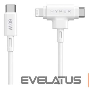 Cable HYPER  Juice Silicone USB-C to USB-C and Lightning Hybrid 60W Cable 