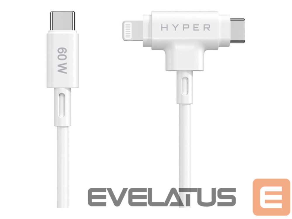 Cable HYPER Juice Silicone USB-C to USB-C and Lightning Hybrid 60W Cable