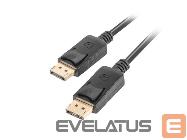 Cable Lanberg DisplayPort Cable 19 Pin V1.2 4K, 1M | CA-DPDP-10CC-0010-BK | DisplayPort to DisplayPort