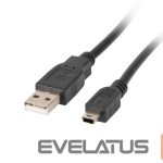 Cable Lanberg  Mini USB to USB Type-A 2.0 Cable, 1.8 m | CA-USBK-10CC-0018-BK | Mini USB to USB Type-A 