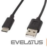 Cable Lanberg  USB Type-A to USB Type-C 2.0 Cable, 1.8 m | CA-USBO-10CC-0018-BK | USB Type-A to USB Type-C 
