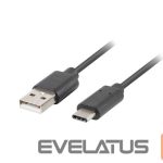 Cable Lanberg  USB Type-C to USB Type-A 2.0 Cable Black QC 3.0, 1 m | CA-USBO-20CU-0010-BK | USB Type-C to USB Type-A 