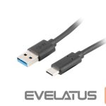 Cable Lanberg  USB Type-C to USB Type-A 3.1 Cable, 1.8 m | CA-USBO-31CU-0018-BK | USB Type-C to USB Type-A 