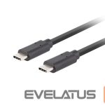 Cable Lanberg  USB-C 3.1 Gen 2 Cable, 10GB/s PD100W, 1.8 m | CA-CMCM-32CU-0018-BK | USB Type-C to USB Type-C 