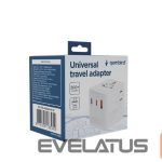 Adapter Gembird  TPA-1A2C20-01-W Universal travel power adapter, 20 W, white | 