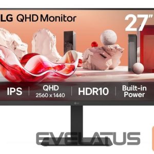 Monitor LG  | 27BA54QB-B | 27 " | IPS | QHD | 16:9 | 75 Hz | 5 ms | 2560 x 1440 pixels | 350 cd/m² | HDMI ports quantity 2 