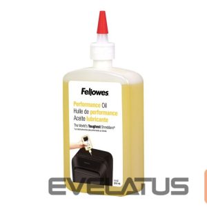 Office supplies Fellowes  | Shredder Oil 355 ml | For use with all  cross-cut and micro-cut shredders. Oil shredder each time wastebasket is emptied or a minimum of twice a month. Plastic squeeze bottle with extended nozzle ensures complete coverage