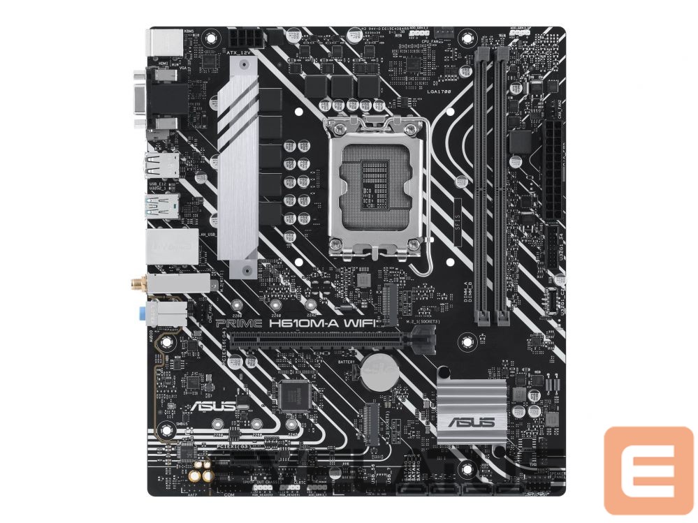 Motherboard for Intel processors Asus PRIME H610M-A WIFI | Processor family Intel H610 | Processor socket 1 x LGA1700 Socket | 2 DIMM slots - DDR5, non-ECC, unbuffered | Supported hard disk drive interfaces SATA-600, 1 x M.2 | Number of SATA connectors 4