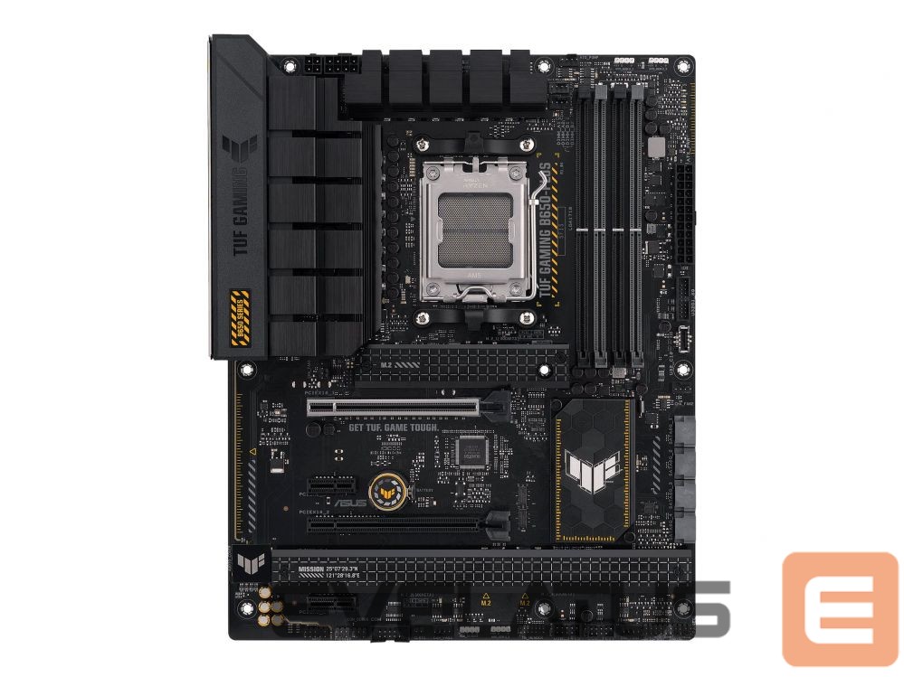 Motherboard for Intel processors Asus TUF GAMING B650-PLUS | Processor family AMD B650 | Processor socket 1 x Socket AM5 | 4 DIMM slots - DDR5, non-ECC, ECC, on-die ECC, unbuffered | Supported hard disk drive interfaces SATA-600 (RAID), 3 x M.2 | Number of SATA connectors 4