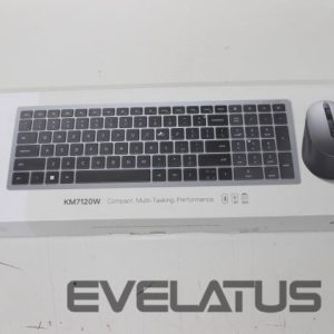 Computer keyboard Dell  SALE OUT.   | Keyboard and Mouse | KM7120W | Wireless | 2.4 GHz, Bluetooth 5.0 | Batteries included | US | REFURBISHED, DAMAGED PACKAGING | Bluetooth | Titan Gray | Numeric keypad | Wireless connection 
