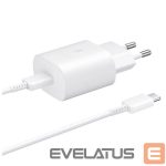 Adapter Samsung  EP-TA800EWE + EP-DA705BWE Samsung 25W Travel Charger + USB-C/USB-C Data Cable White (OOB Bulk) 