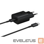Adapter Samsung  EP-TA800EBE + EP-DA705BBE Samsung 25W Travel Charger + USB-C/USB-C Data Cable Black (OOB Bulk)