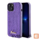 Back panel cover Guess - Guess Sequin Script Logo Case for iPhone 15 Purple